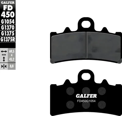 Produktbild von Bremsbeläge Set Galfer 2x FD450G1054 Semi-Metall vorne für BMW C X ABS 400 ccm Bj. 2018 - 2023
