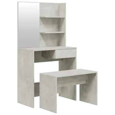 Produktbild von Schminktisch-Set Betongrau 74,5x40x141 cm