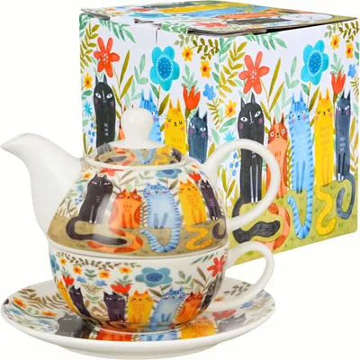 Produktbild von Duo Tea for One Porzellankanne Koci Świat 350ml mit Tasse