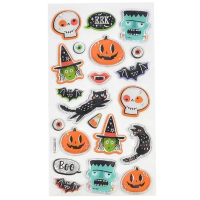 Zdjęcie produktu dla Magiczne Naklejki Halloween - Kreatywne Wzory do Strasznych Dekoracji na Przyjęcia