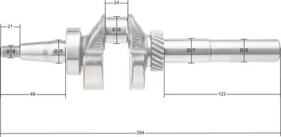 Zdjęcie produktu dla Wał korbowy Kohler XT775 CZĘŚĆ ORYGINALNA 14014170-S