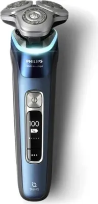 Produktbild von Philips i9000 Prestige XP9201/33 Elektrischer Nass- und Trockenrasierer mit SkinIQ, Rotationstrasierer, Blau, Triple-Action Lift & Cut System; Dual SteelPrecision blades, LED, GroomTribe; Connects via Bluetooth, Replace every 2 yrs with SH91