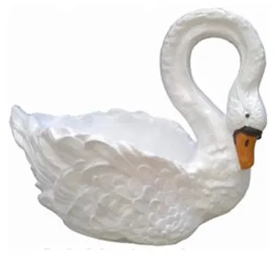 Immagine prodotto di Cigno decorativo Statua da giardino Statue 54 cm Figura a grandezza naturale Plastica