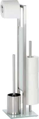 Produktbild von WENKO Stand WC Garnitur Toiletten Bürsten Papier Rollen Halter Edelstahl RIVALTA