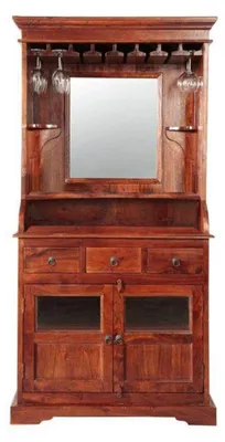 Immagine prodotto di MASSIVMOEBEL24 | OXFORD #443 Mobile Bar in legno di acacia - laccato / nougat 97x52x193