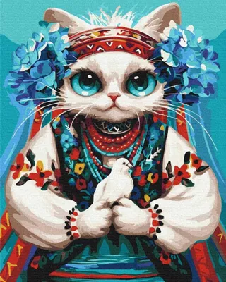 Produktbild von Malen nach Zahlen: Katze Volya, 40 x 50 cm