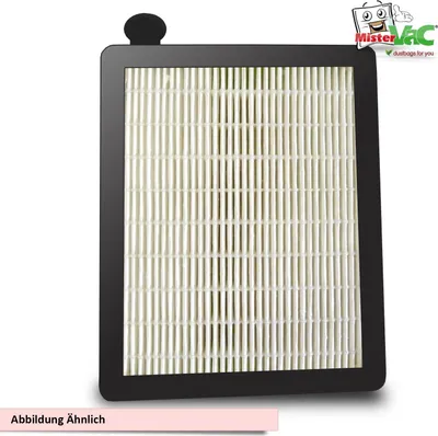 A vacuum cleaner filter is shown against a white background.