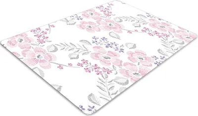 Produktbild von Stuhlunterlage Bürostuhlunterlage 120 cm x 90 cm Bodenmatte Bürostuhlunterlage - Blumenmuster