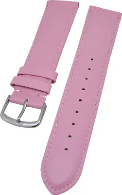 Produktbild von Uhrenarmband Kalbleder Pink Ton in Ton gepolstert 18mm L Donschließe