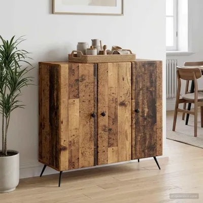 Image de Buffet vidaXL en bois recyclé 89 x 34,5 x 80 cm, aggloméré
