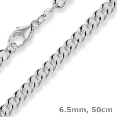 6-5mm-Panzerkette-rund-aus-925-Silber-50cm