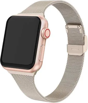 Produktbild von Go Go Gadget – Smartwatch-Armband – geeignet für Apple Watch Series 1/2/3/4/5/6/se – 38/40 mm – Magnetverschluss – Champagner