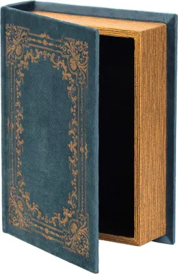 Productafbeelding van Opbergdoos met een vintage boekenontwerp - Blauw