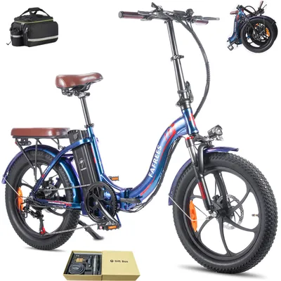 Produktbild von E-bike klapprad 36 V 20 Ah 720 Wh 20 Zoll Rostfreie Aluminiumlegierung Wasserdicht IPX5 bis zu 120 - 150 km Citybike 7 Gang, Blau