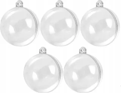 Produktbild von Acrylkugeln transparent 6 cm, 5 Stück, befüllbar für Dekoration, Basteln und DIY-Projekte
