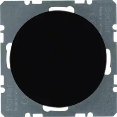 Produktbild von HAGER BERKER R.1/R.3 Blindabdeckung mit Zentralplatte schwarz glänzend 10092045