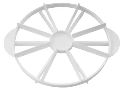 Produktbild von Dr. Oetker Torteneinteiler Ø 18 cm, Küchenhelfer zum Schneiden von 6 - 8 gleichen Tortenstücke, Backzubehör zum Dekorieren, Küchenhelfer für kleine Kuchen und Torten (Farbe: Weiß)