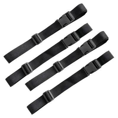 Zdjęcie produktu dla Paski mocujące, 4 sztuki, szerokość 25 mm, długość 1 m, polipropylen, kolor czarny, z szybkim zapięciem