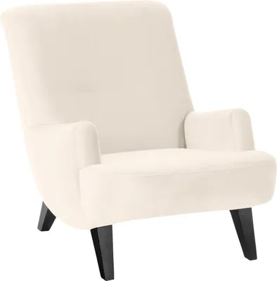 Produktbild von Max Winzer Sessel Brandford - Samtvelours creme - Maße: 71 x 101 x 80 cm