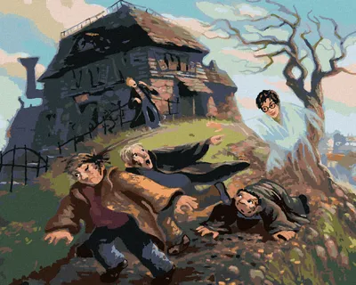 Image de Zuty - Peinture par numéros - HARRY POTTER ET LA CAPE INVISIBLE, 40 x 50 cm, sans cadre et sans toile tendue