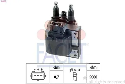 Produktbild von FACET 9.6255 Zündspule für VOLVO V40 Kombi (645) für RENAULT MEGANE I (BA0/1) MEGANE Scenic (JA0/1) MEGANE I Cabriolet (EA0/1)