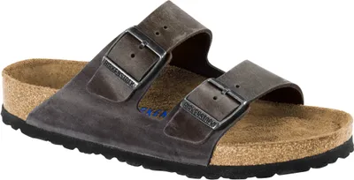Produktbild von Birkenstock Arizona SBF 2 Riemen Leder Sandale Grau – 7,5 UK - 41 EU - 10/10,5F - 8/8,5M US / Grau