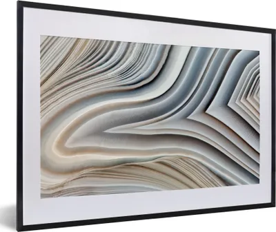 Produktbild von MuchoWow® Gerahmtes Poster Marmoroptik - Stein - Linien - Luxus - Marmor 60x40 cm - Poster mit Schwarzem Bilderrahmen Wandposter Rahmen Foto Bilder - Schlafzimmer - Plakat in Rahmen - Drucken