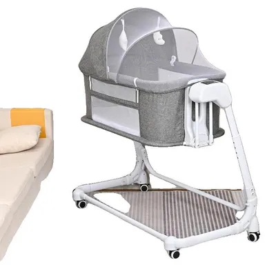 Obrázok produktu pre Detská kolíska, elektrický mechanizmus, nastaviteľná poloha, 08601-BJ-TMAVOSIVÁ
