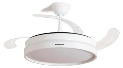 Image de Ventilateur De Plafond à Pales Rétractables Et éclairage Led, 72 W, 6 Vitesses, Blanc, ø 104 Cm