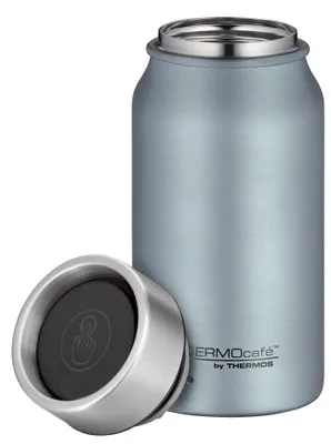 Produktbild von Thermobecher 0.35l Edelstahl Isolierbecher THERMOcafé ice blue mat auslaufsicher