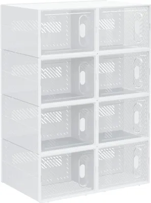 Image de Armoire modulaire - armoire de chambre à coucher - 8 compartiments - portes avec fermeture magnétique - plastique - 25x35x19 cm