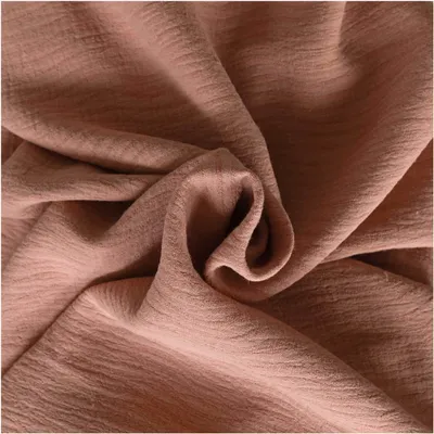 Musselin Jacquard Baumwoll-Leinen-Stoff Zuschnitt lehmrot