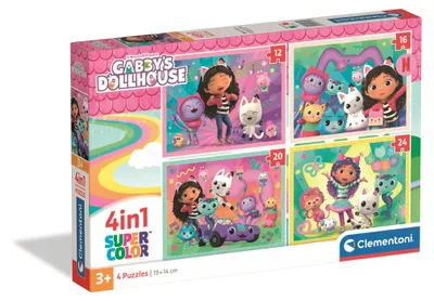 Image de Puzzle CLE 4 en 1 SuperKolor Maison Gaby 21752