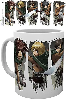 Produktbild von ATTACK ON TITAN - Tasse - 320 ml - Character Montage - subli  box
