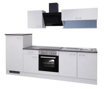 Produktbild von Küchenzeile mit E-Geräten - 270 cm breit - Weiß – Toska