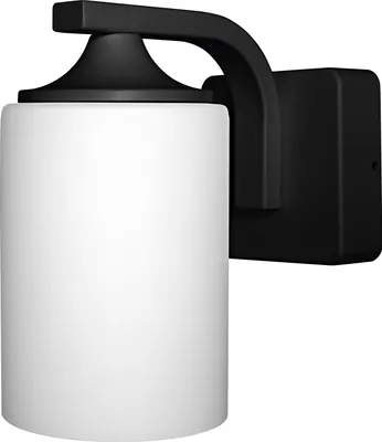 Obrázek produktu pro OSRAM ENDURA Classic nástěnné svítidlo, černé, E27, IP43, hliníkový kryt, skleněný difuzor, vhodné pro venkovní prostory, bez žárovky