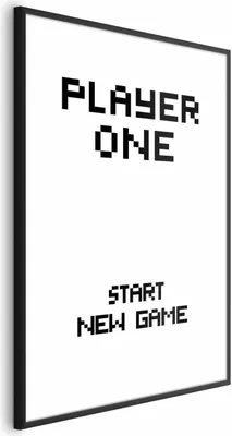 Produktbild von Posterpapier Poster - Start New Game 29.7x42 cm Text m-A-0773-ao-a
