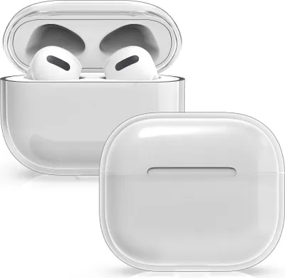 Produktbild von kwmobile Hülle kompatibel mit Apple AirPods 3 - Hardcover Schutzhülle Etui Case Cover Kopfhörer - Transparent