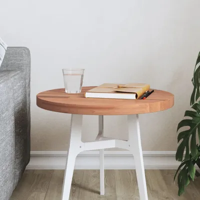 Produktbild von vidaXL Tischplatte Ø40x2,5 cm Rund Massivholz Buche