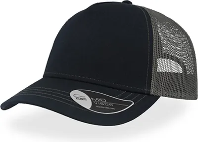 Produktbild von Atlantis RCAN | Rapper Canvas Cap, 5-Panel-Mesh-Cap - Farbe: Navy/Dark Grey - Größe: One Size