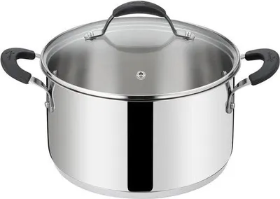 Produktbild von Edelstahl-Pfanne 18cm mit Deckel und Thermoboden, Antihaftbeschichtung