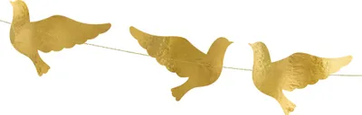 Zdjęcie produktu dla Girlanda Gołębie, złoty, 112 cm