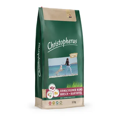 Produktbild von Christopherus Getreidefrei Hirsch + Kartoffel, Adult, jede Rasse, 12 kg, Gluten-frei