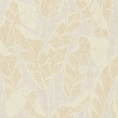 Produktbild von Profhome 395025-GU Natur Tapete Floral glänzend weiß beige gold 5,33 m2