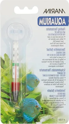 Productafbeelding van Aquarium thermometer - Water temperatuurmeter - Aquarium onderhoud - Drijvend met zuignap - 17.78 cm - Transparant