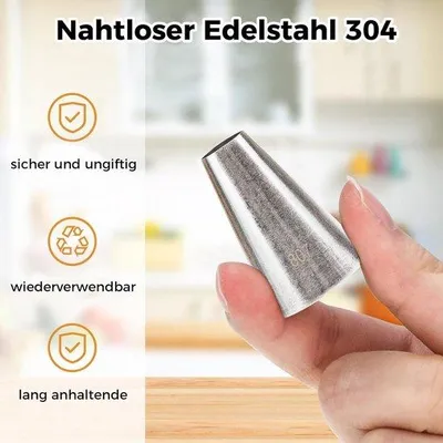 Image de Lot de 31 douilles en acier inoxydable pour la décoration de gâteaux