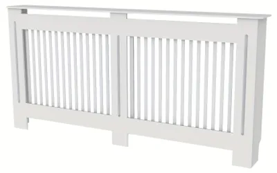 Produktbild von Heizkörperverkleidung - Heizkörperumrahmung - Heizkörperabdeckung - Heizkörperverkleidung - Heizkörperabdeckung - Weißes Holzdesign