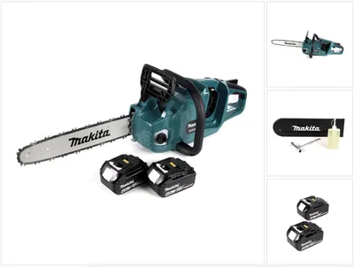 Produktbild von Makita DUC 355 M2 Akku Kettensäge 36V ( 2x18V ) Brushless 35 cm + 2x 4,0 Ah Akku - ohne Ladegerät