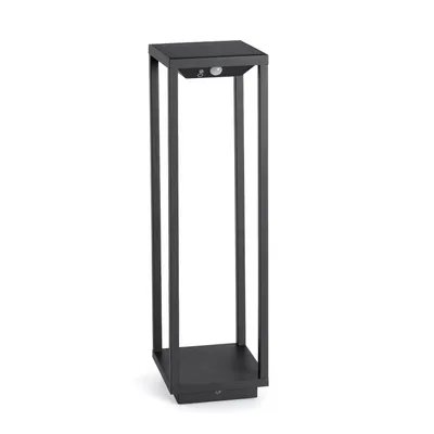 Zdjęcie produktu dla Lampa solarna LED SAURA z czujnikiem ruchu IP54 ciemnoszara