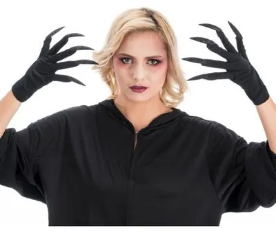 Produktbild von Handschuhe schwarz mit Fingernägeln